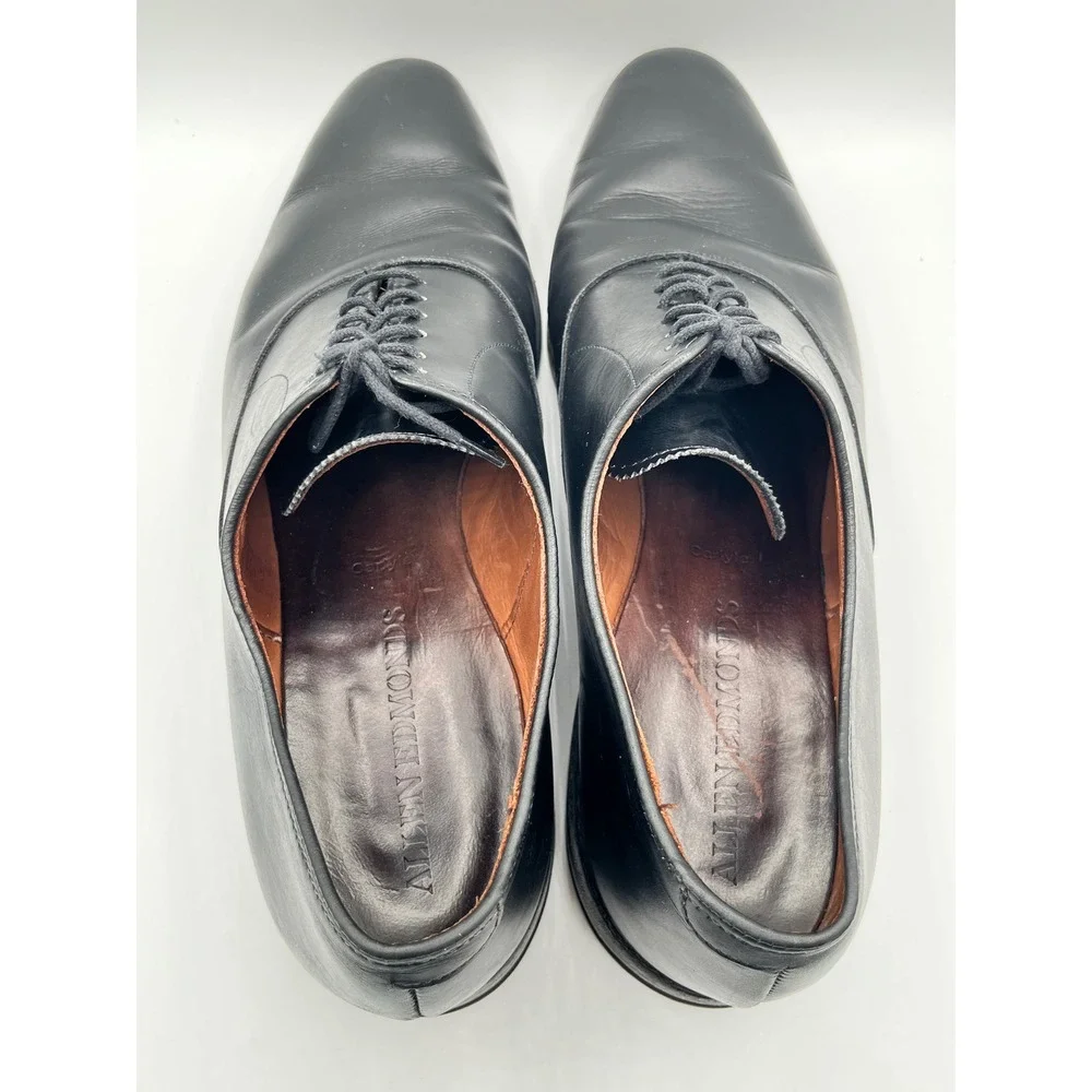 Allen Edmonds Carlyle Men Black Leather Plain Toe Oxford Dress Shoes 8830 Sz 13D